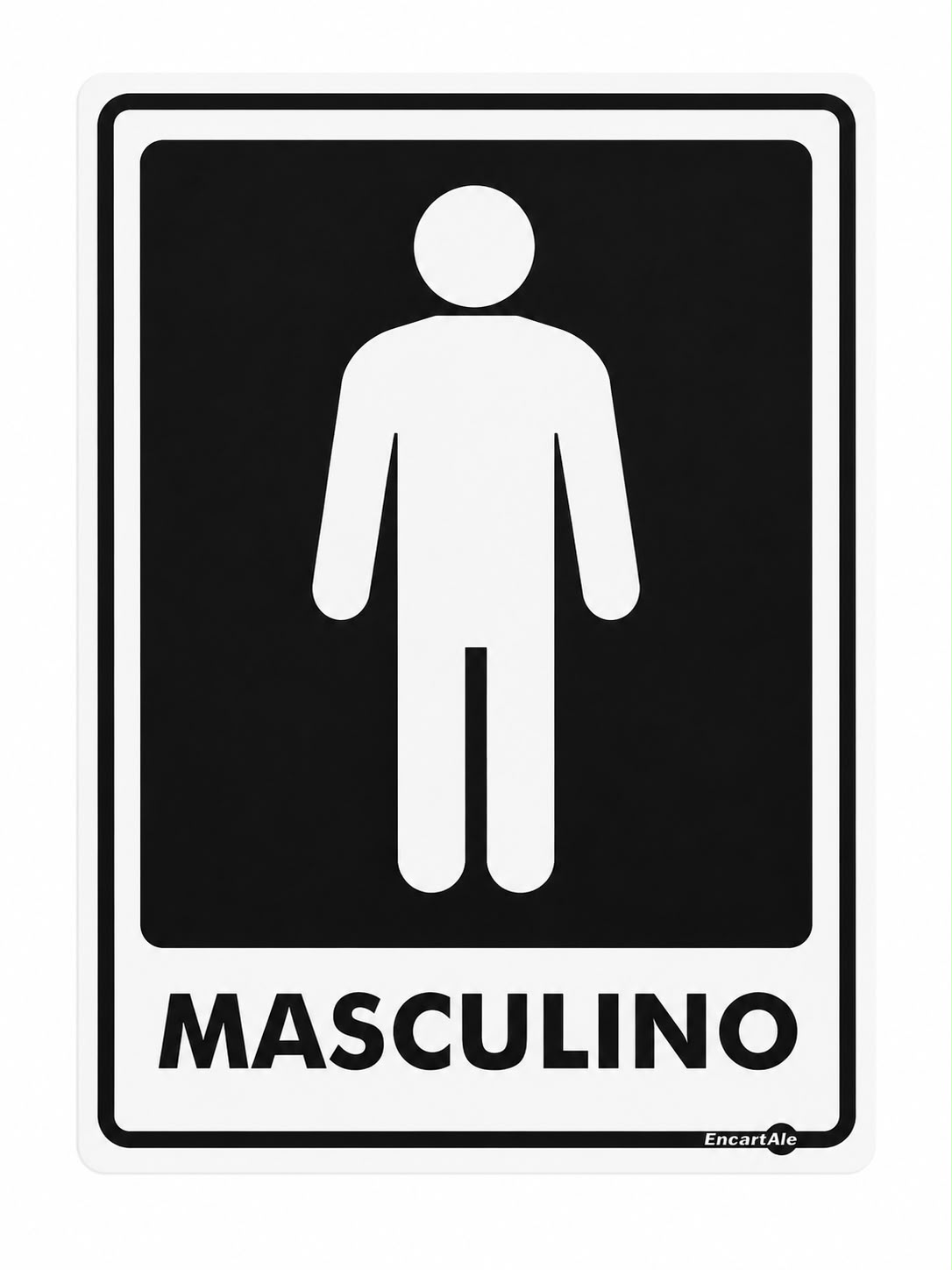 Placa Masculino PS66 20X15CM 