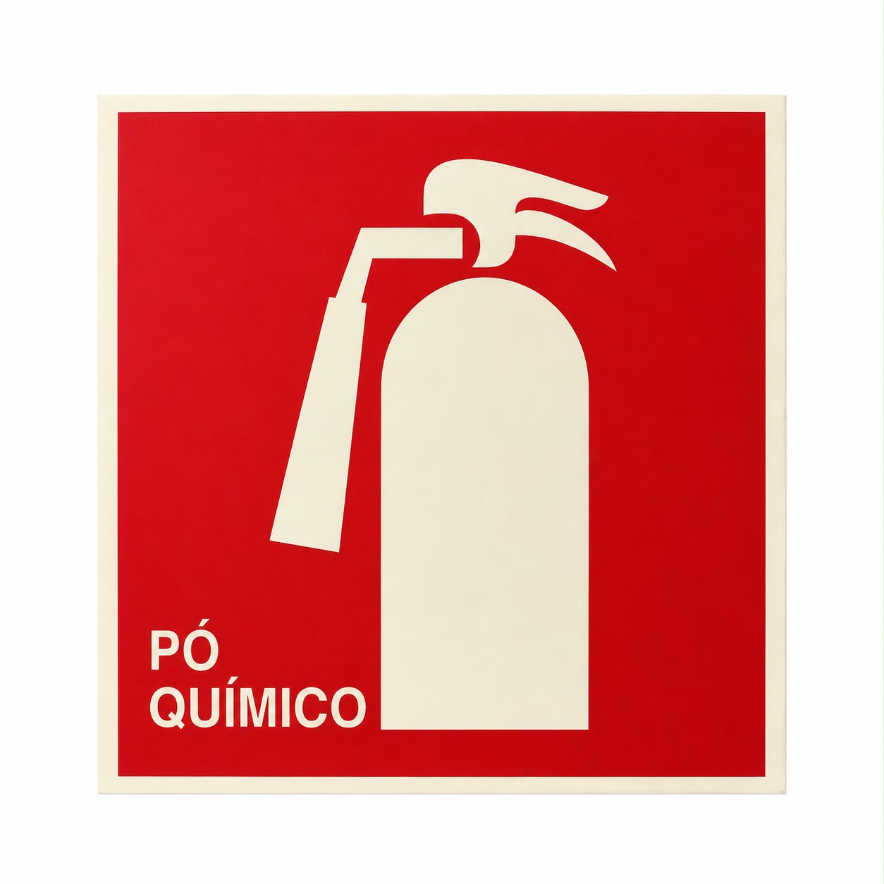 PAF236 Extintor De Incendio Po Quimico - Pvc Rigido 1mm - Fotoluminescente - 15x15cm 