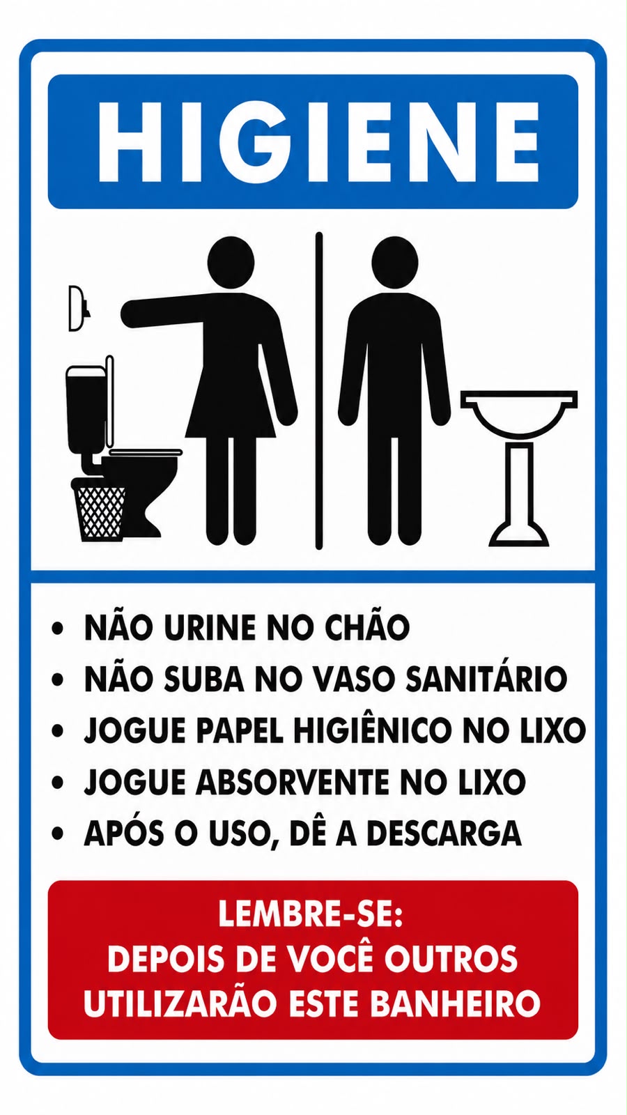 PS30 Banheiro Higiene Unissex - Ps 0,80MM - 15X20CM 