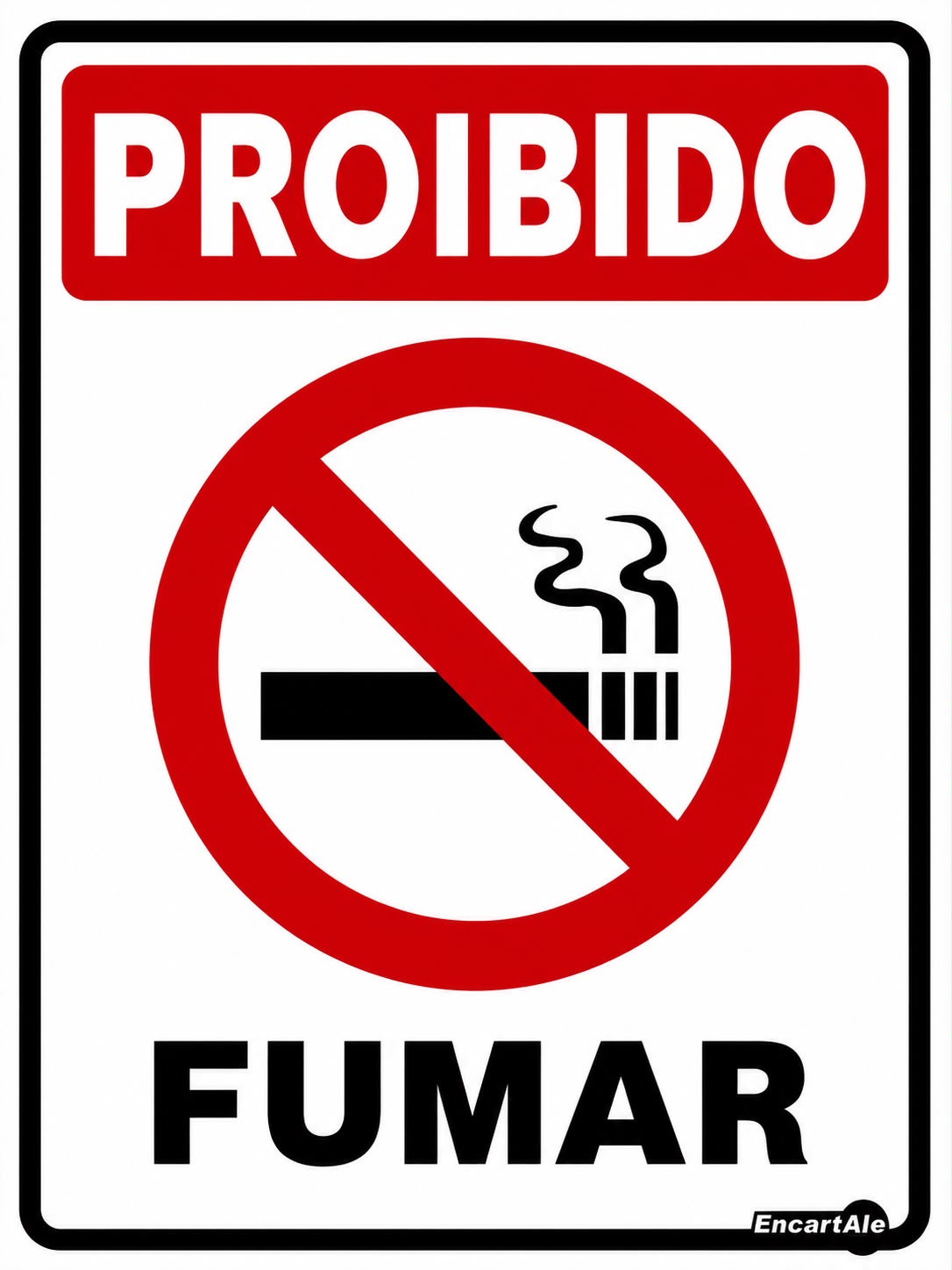 Placa Proibido Fumar PS100 20X15 