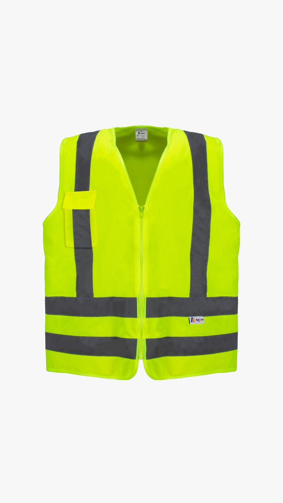 Colete Refletivo Amarelo Velcro com Bolso 