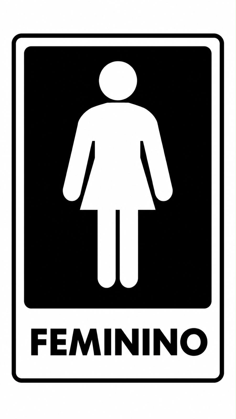 Placa Feminino PS65 15X20 