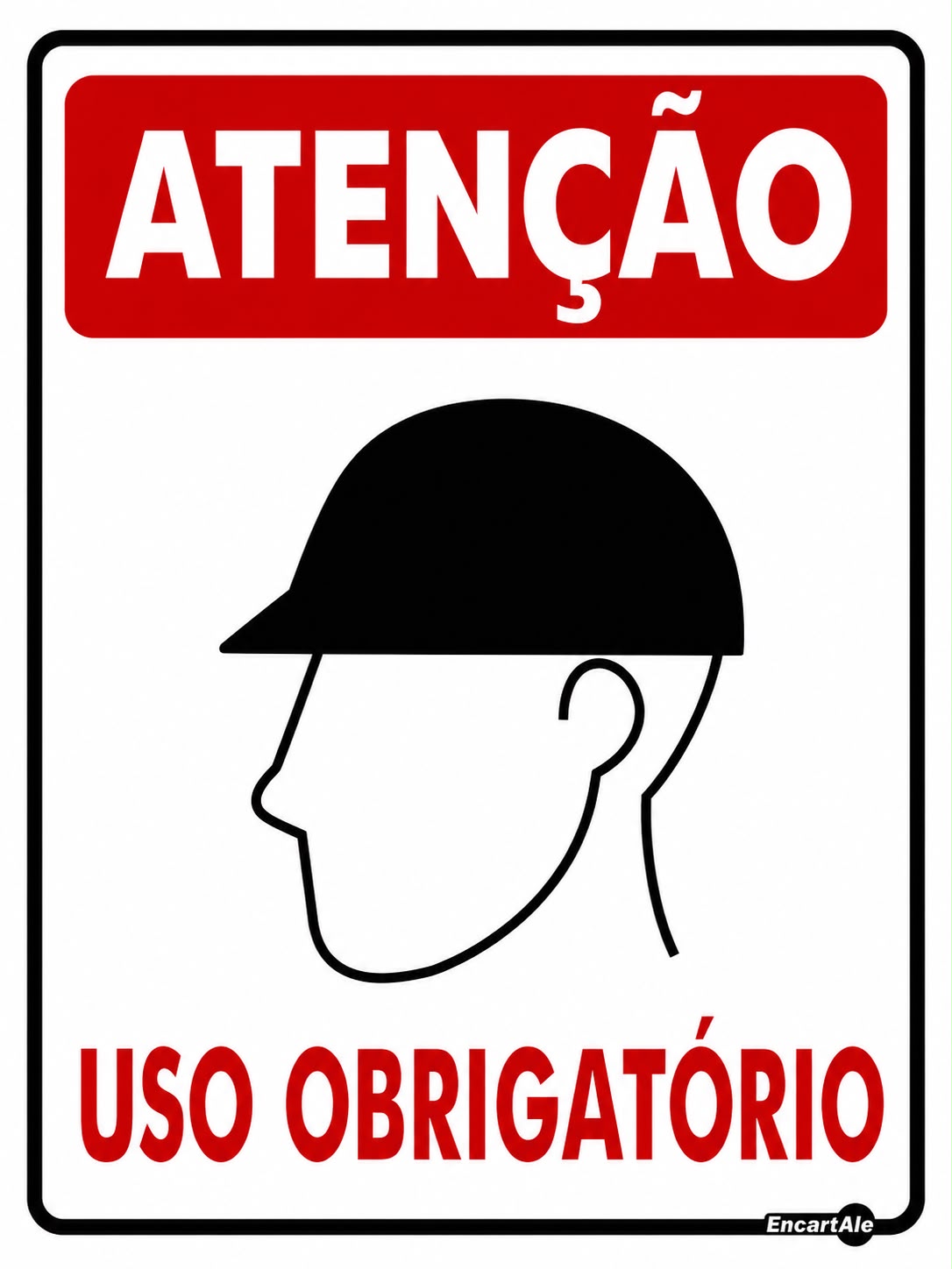 Placa Segurança Uso Obrigatorio de Capacete PS84 