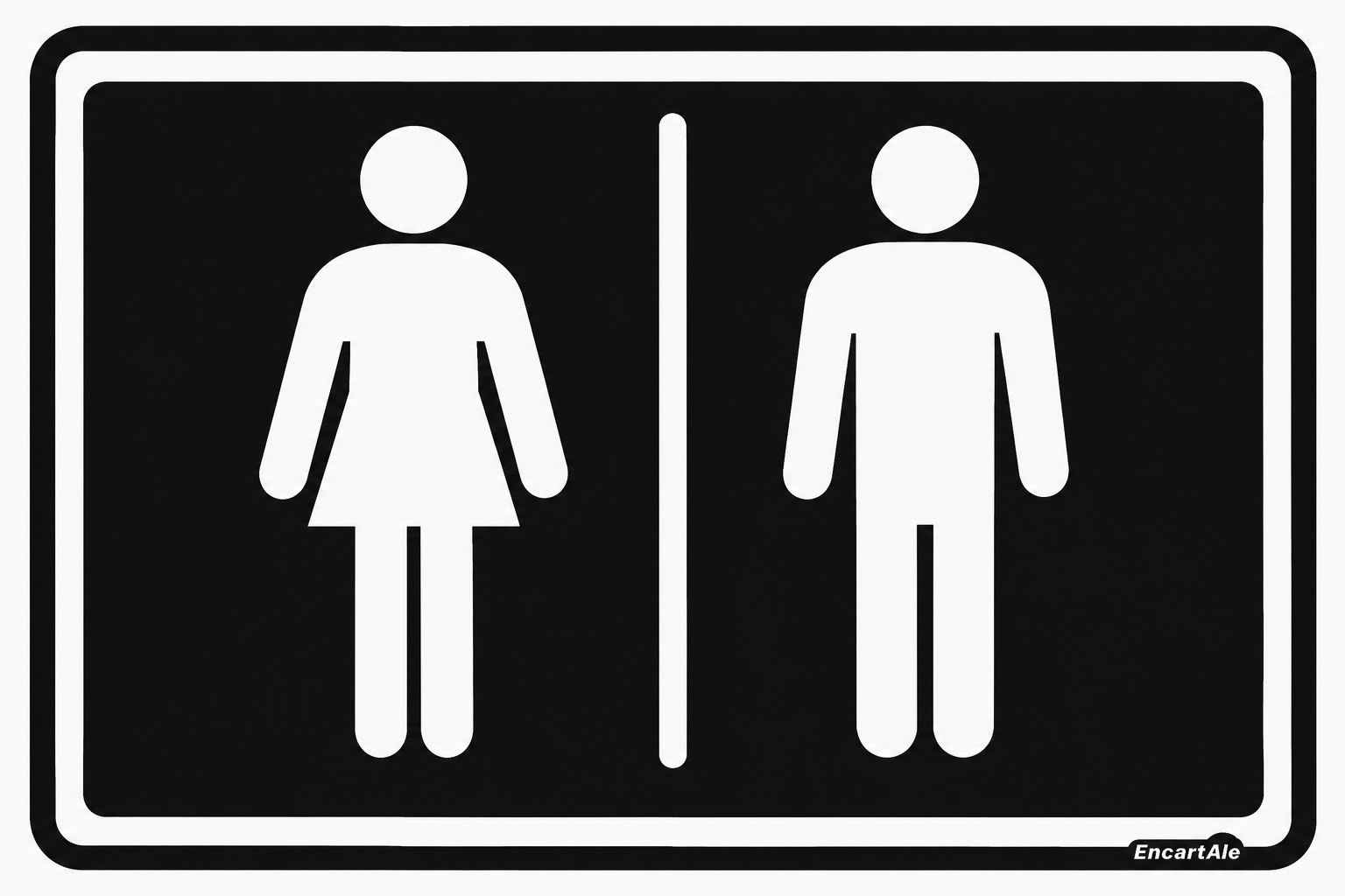 Placa Masculino/feminino PS67 15X20CM 