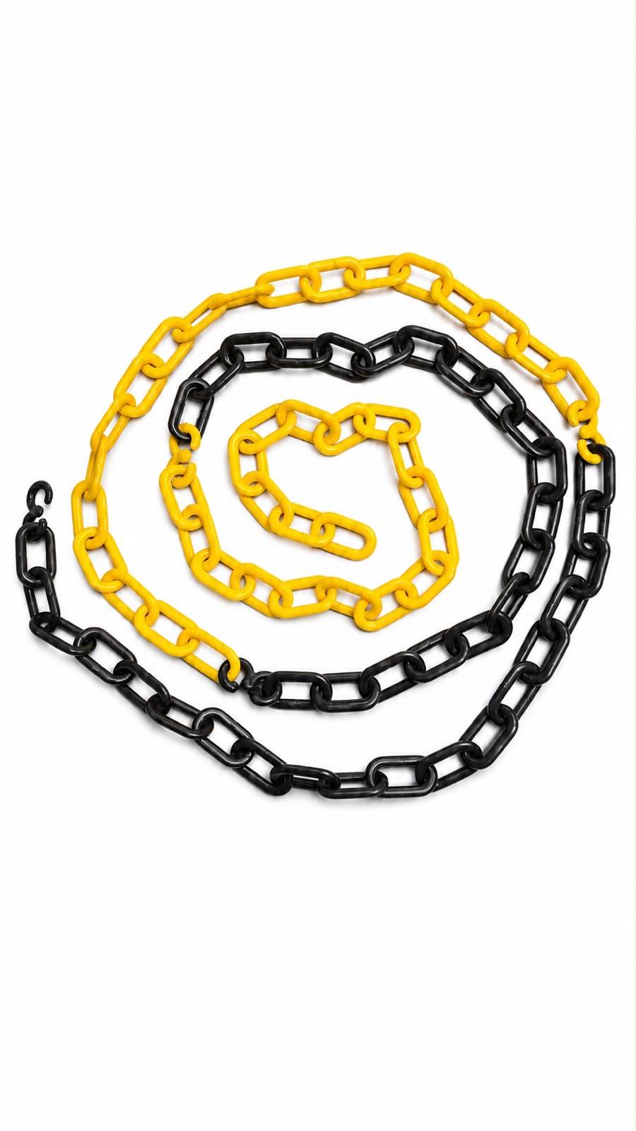Corrente Plastica Kteli Preta/amarela Elo Pequeno 