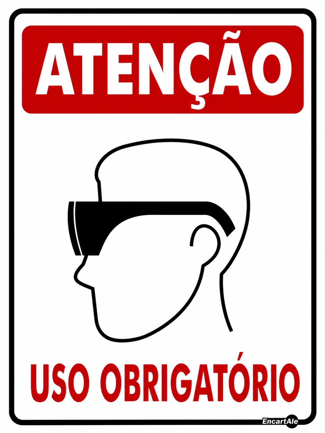 Placa Segurança Uso Obrigatorio de Oculos PS81 