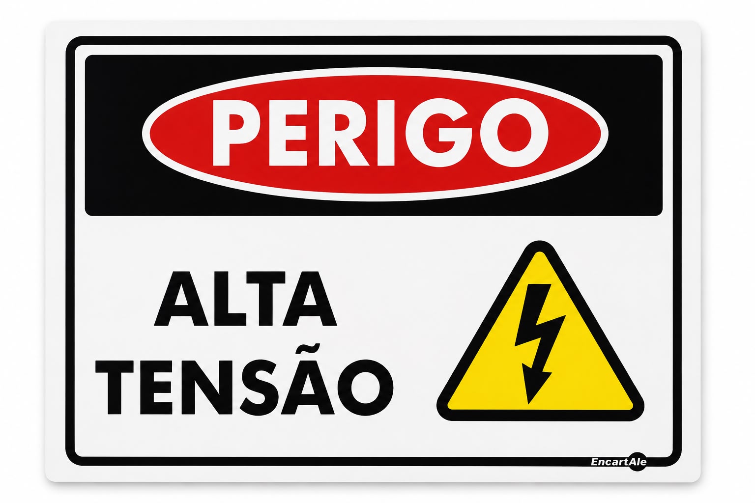 Placa Perigo Alta Tensao PS128 15X20CM 