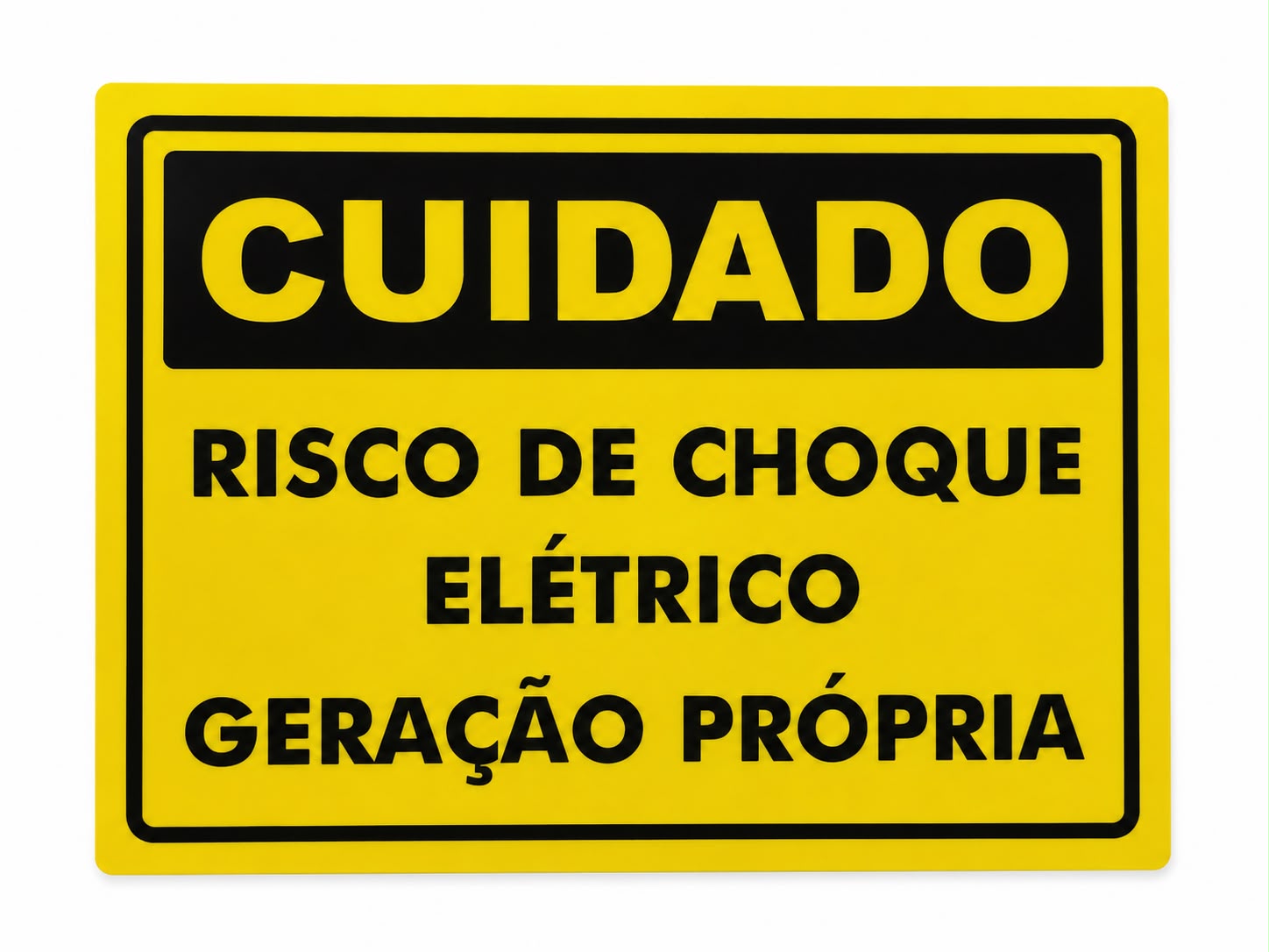 Placa Risco Choque Eletrico Geracao Propria PS887 20X15 
