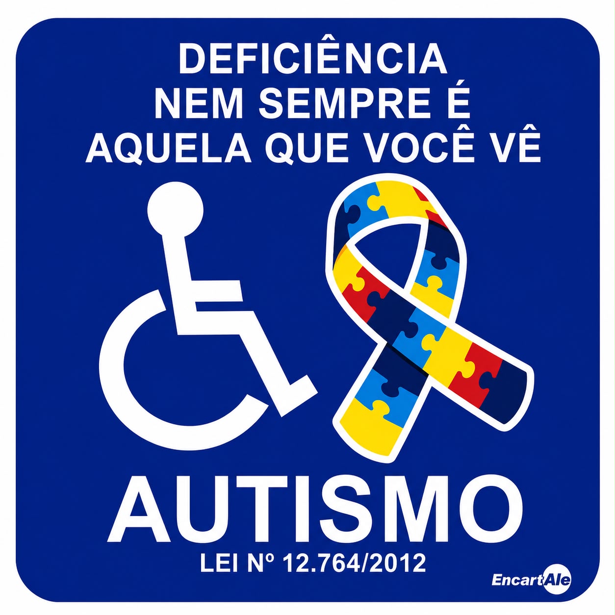 Adesivo Cadeirante Vidro AV14 3PCS 10X10CM 