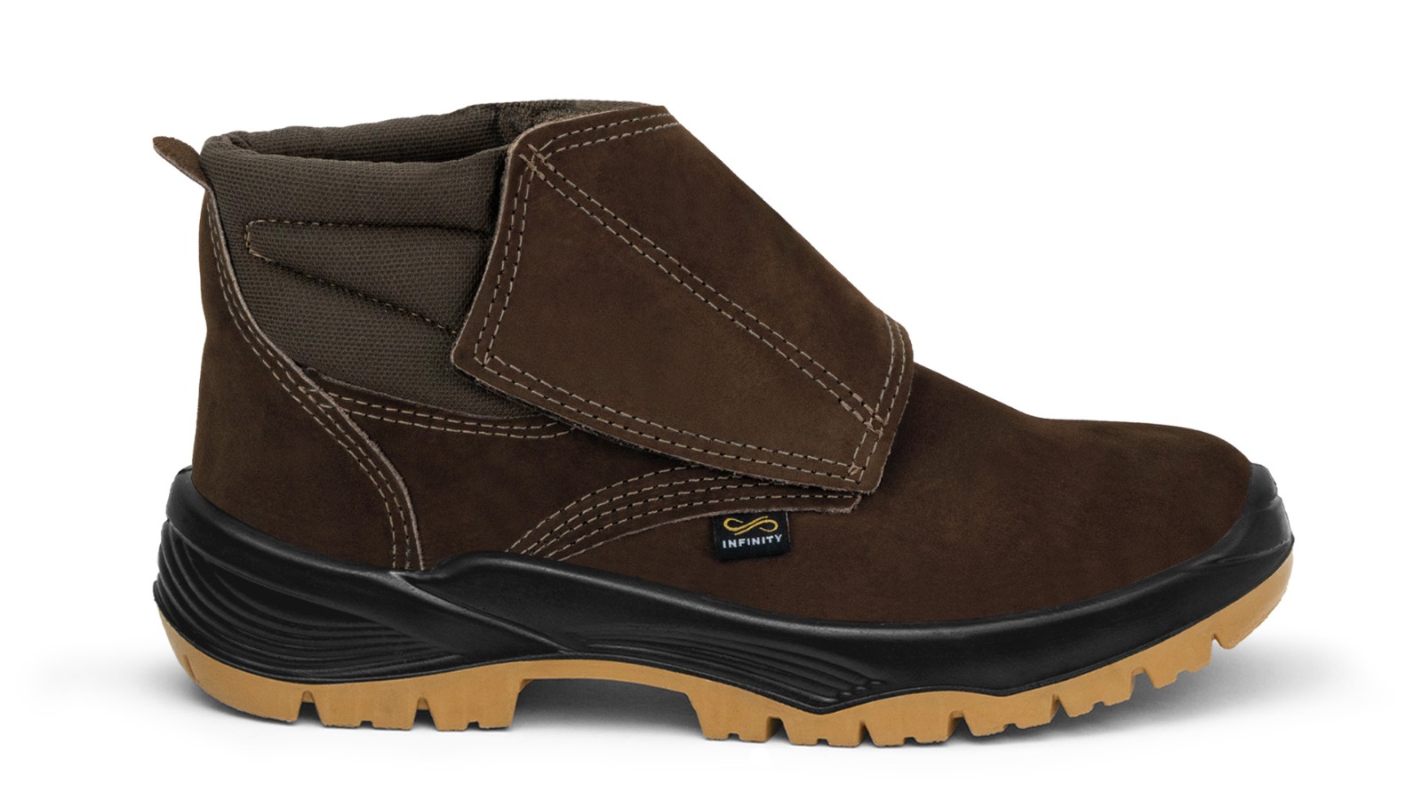 INFINITY BOTINA VELCRO NOBUCK CAFE BI C/B PVC 