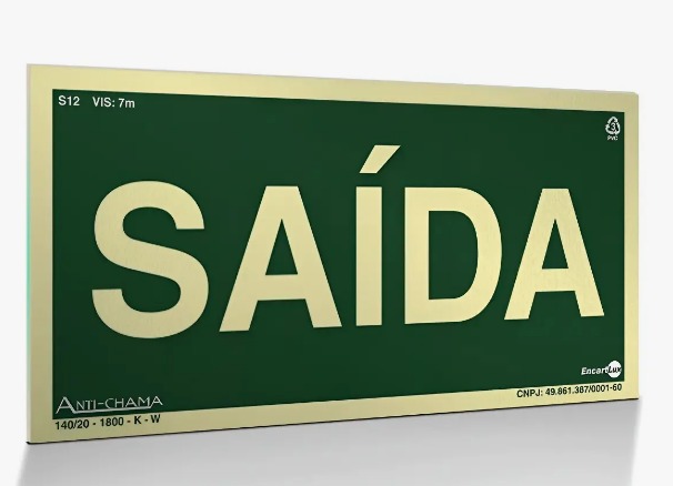 Placa Rota Fuga Fotolum Saida PAF909 