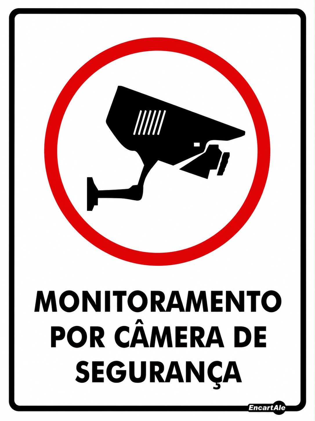 Placa Camera de Seguranca PS650 15X20CM 